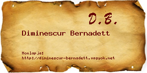 Diminescur Bernadett névjegykártya