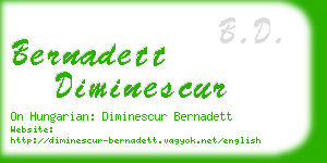 bernadett diminescur business card